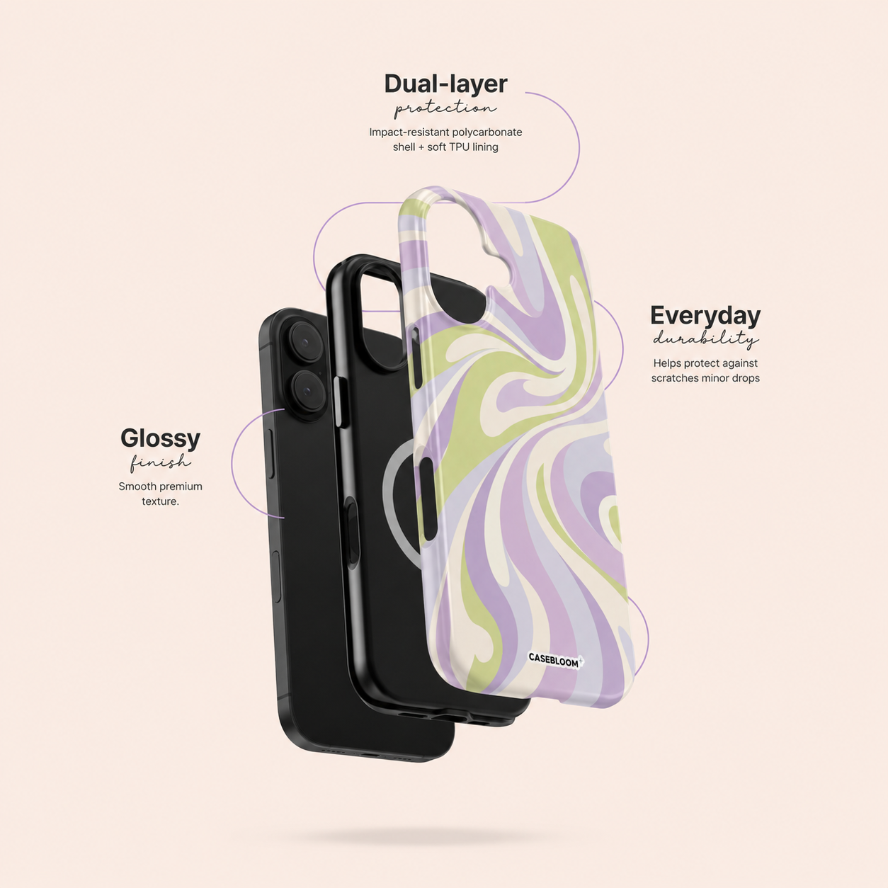 Pistachio Swirl - iPhone Case