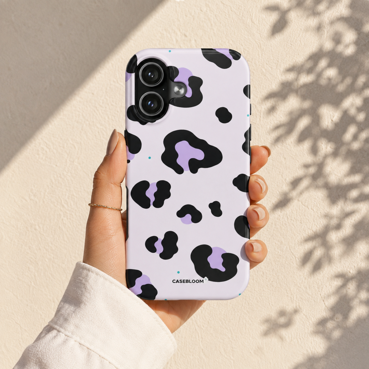 Lilac Leopard - iPhone Case